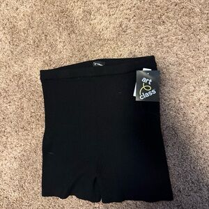 Art Class Girls Ribbed Black Bike Shorts